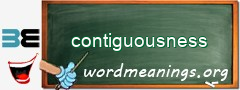 WordMeaning blackboard for contiguousness